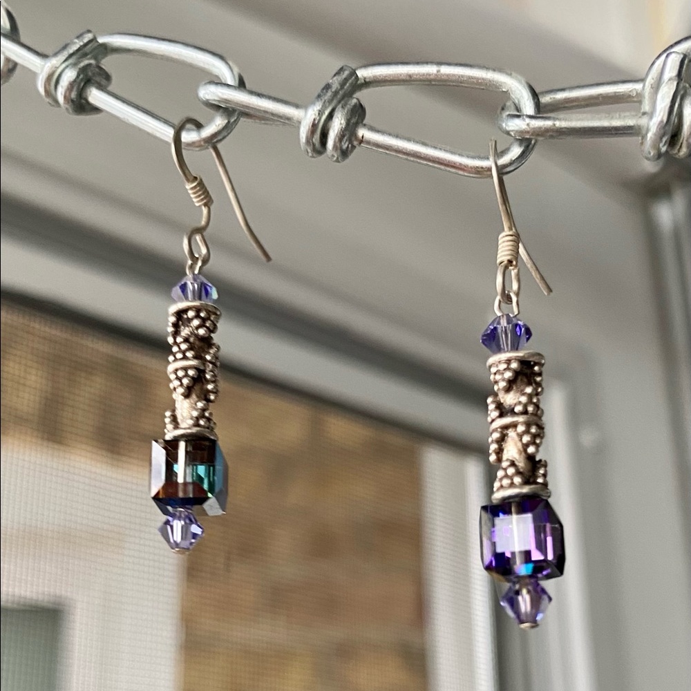 Earrings handcrafted with Swarovski & sterling